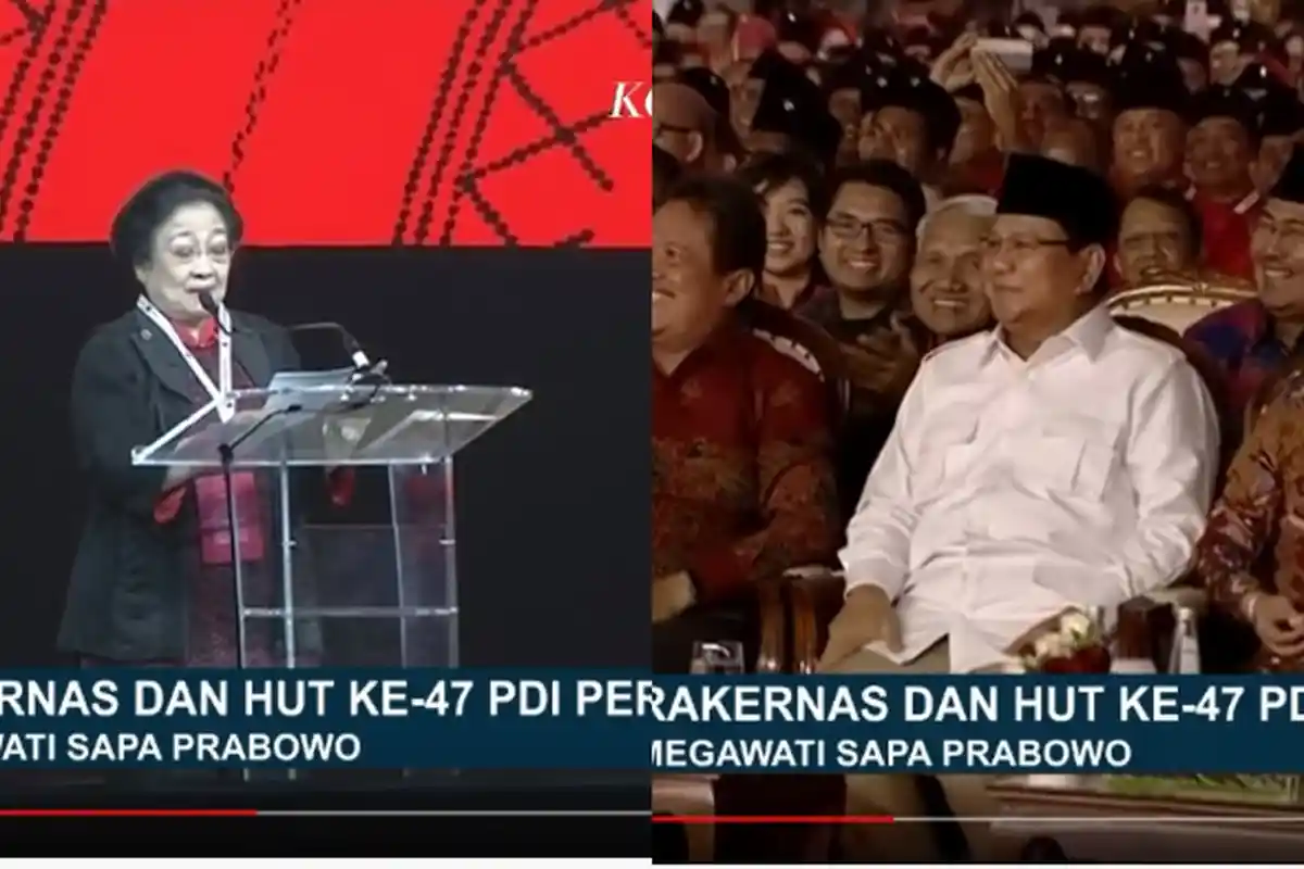 Hadiri Rakernas PDIP, Begini Momen Prabowo Subianto saat Disapa Megawati: Rupanya Masih Mau Hadir