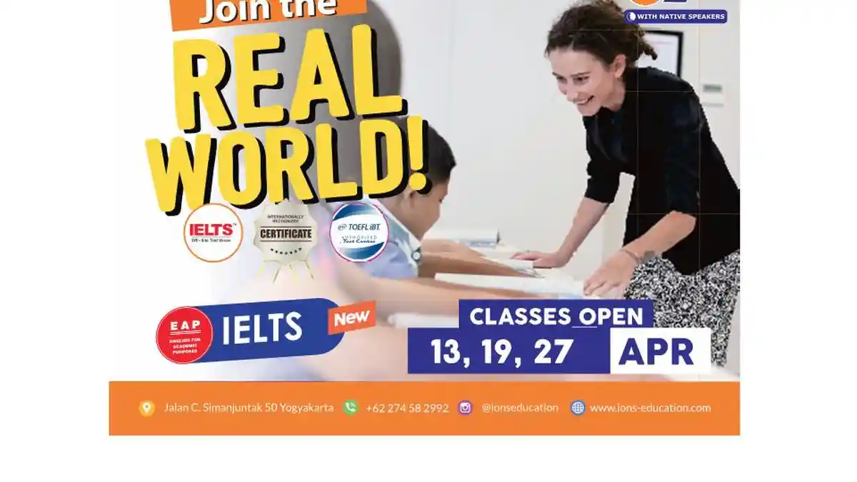 Mau Kursus Bahasa Inggris Bersama Native Speaker dengan Fasilitas Terbaik? REAL Tempatnya!