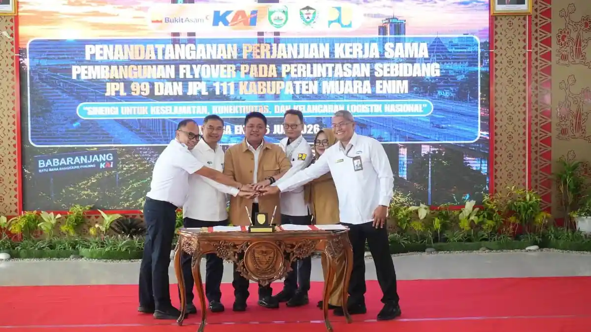 PTBA Perkuat Kolaborasi Bangun Flyover Simpang Belimbing dan Ujan Mas untuk Masyarakat - Tribunlampung.co.id