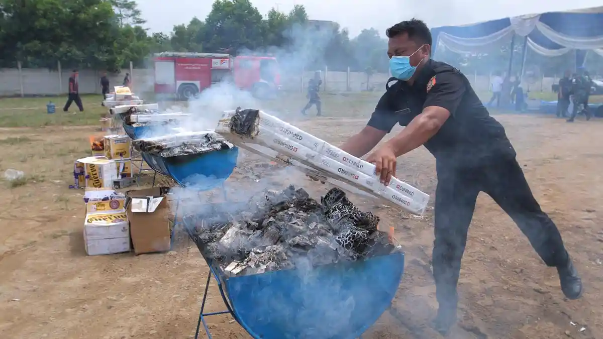 Kanwil DJBC Sumbagbar Berhasil Tindak 75 Kasus Barang Kena Cukai hingga Juli 2020