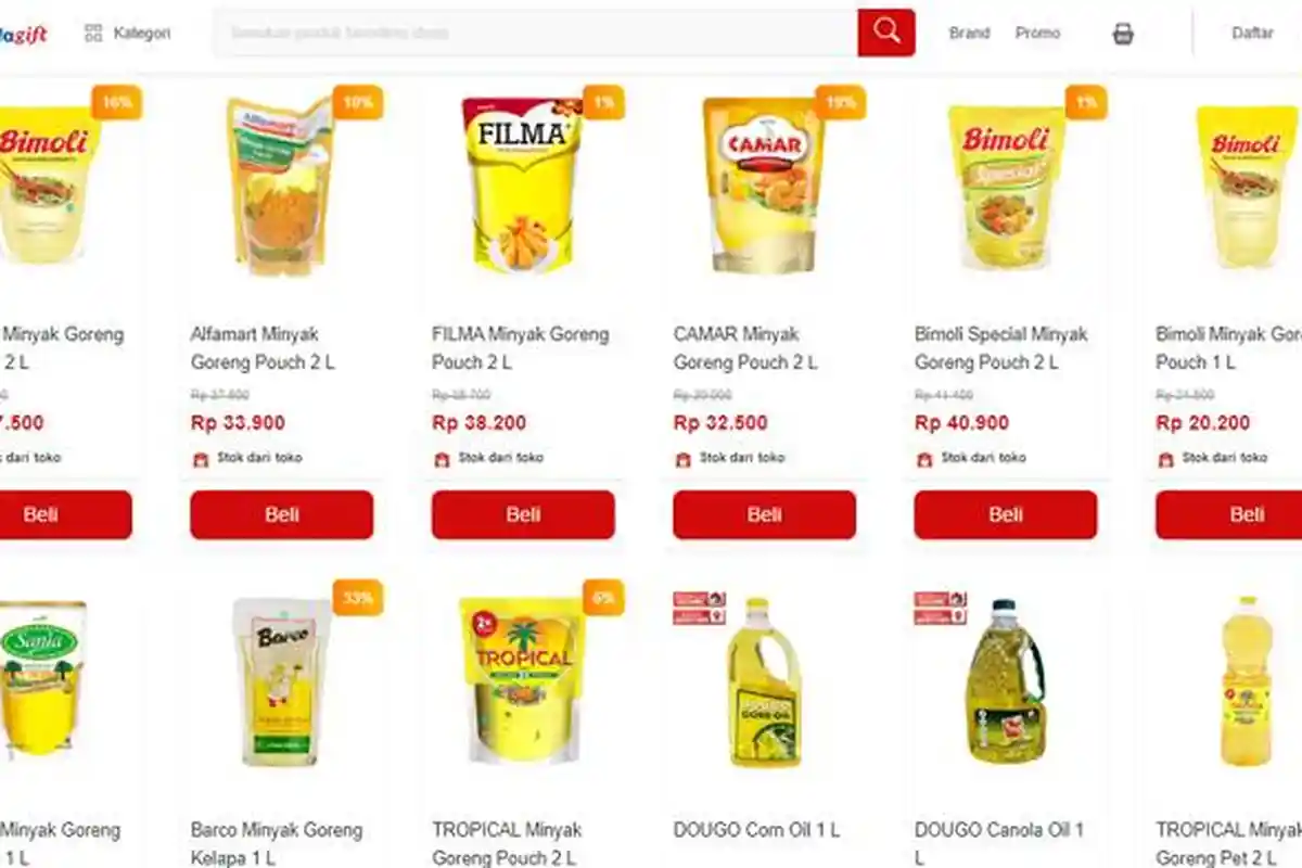 Harga Minyak Goreng di Alfamart Minggu 9 April 2023: Bimoli dan Camar Diskon 19 Persen