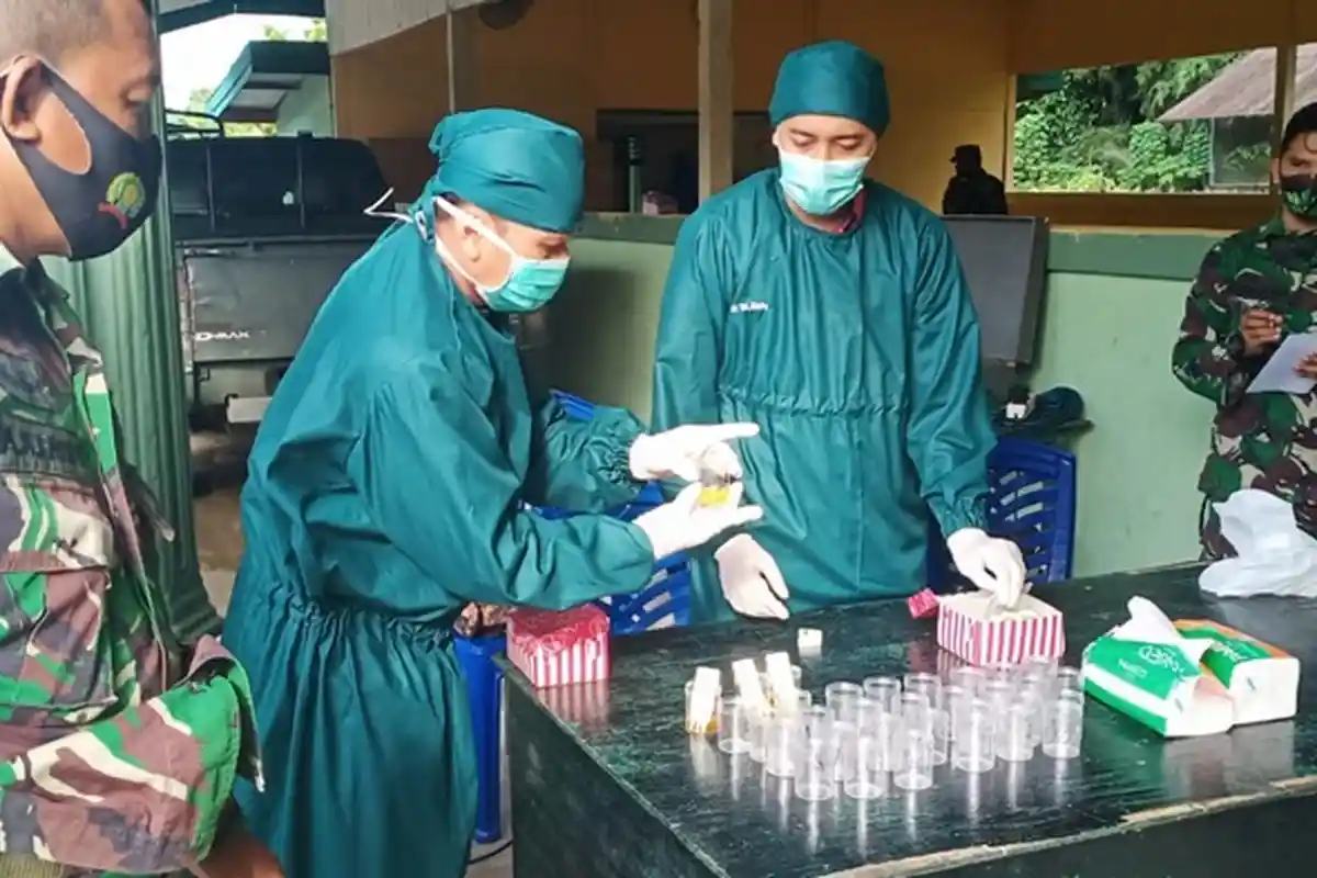 Sebanyak 75 Anggota Kodim 1002/Barabai Dites Urine Narkoba, Hasilnya Semua Negatif