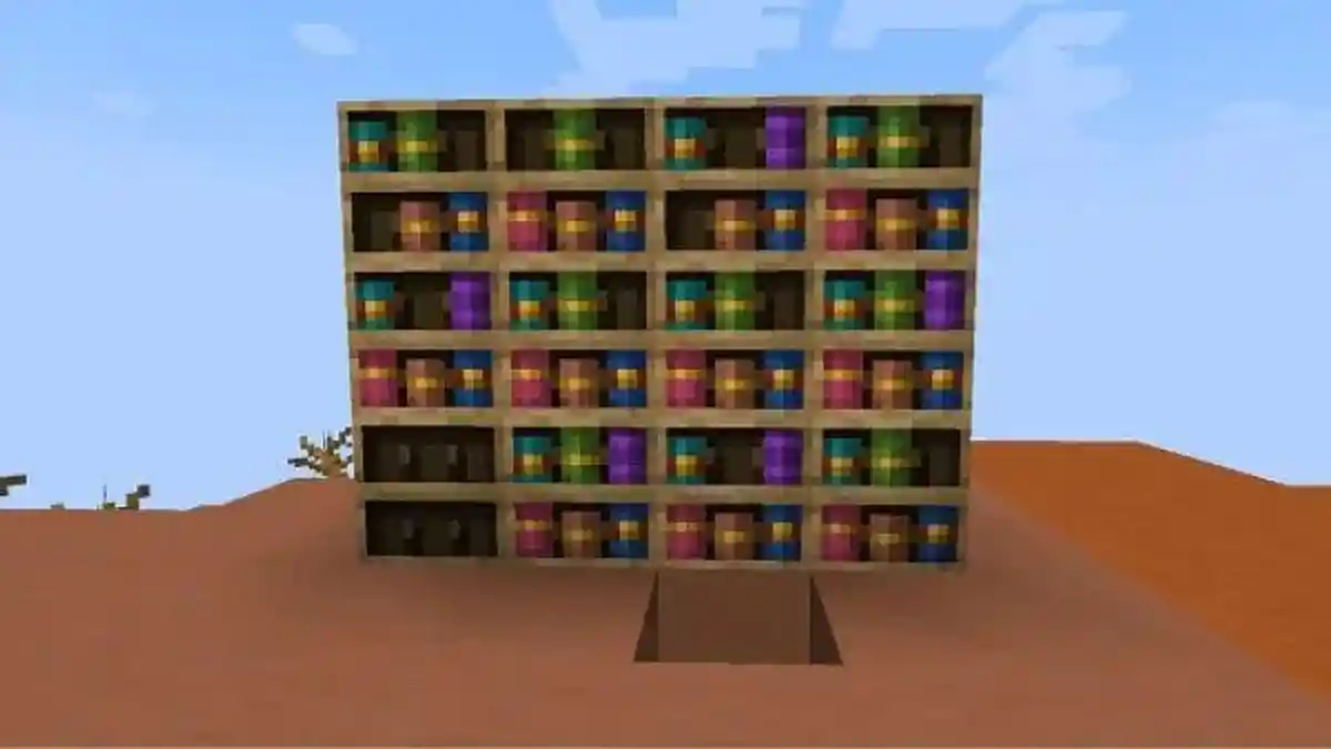Download Minecraft 1.20 dan Minecraft Dungeons, Cek Cara Membuat Pintu Rahasia Rak Buku Pahat