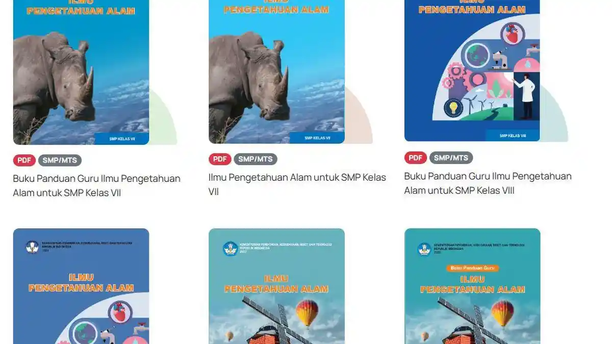 Link Download PDF Buku Kurikulum Merdeka Matpel IPA Tingkat SMP, Gratis untuk Guru dan Murid