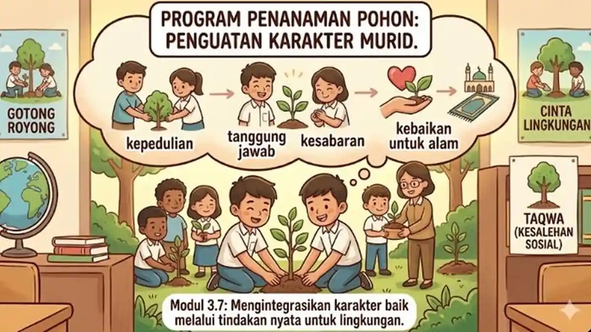Madrasah Merancang Program Penanaman Pohon Sebagai Bagian Dari Penguatan Karakter Murid, Modul 3.7