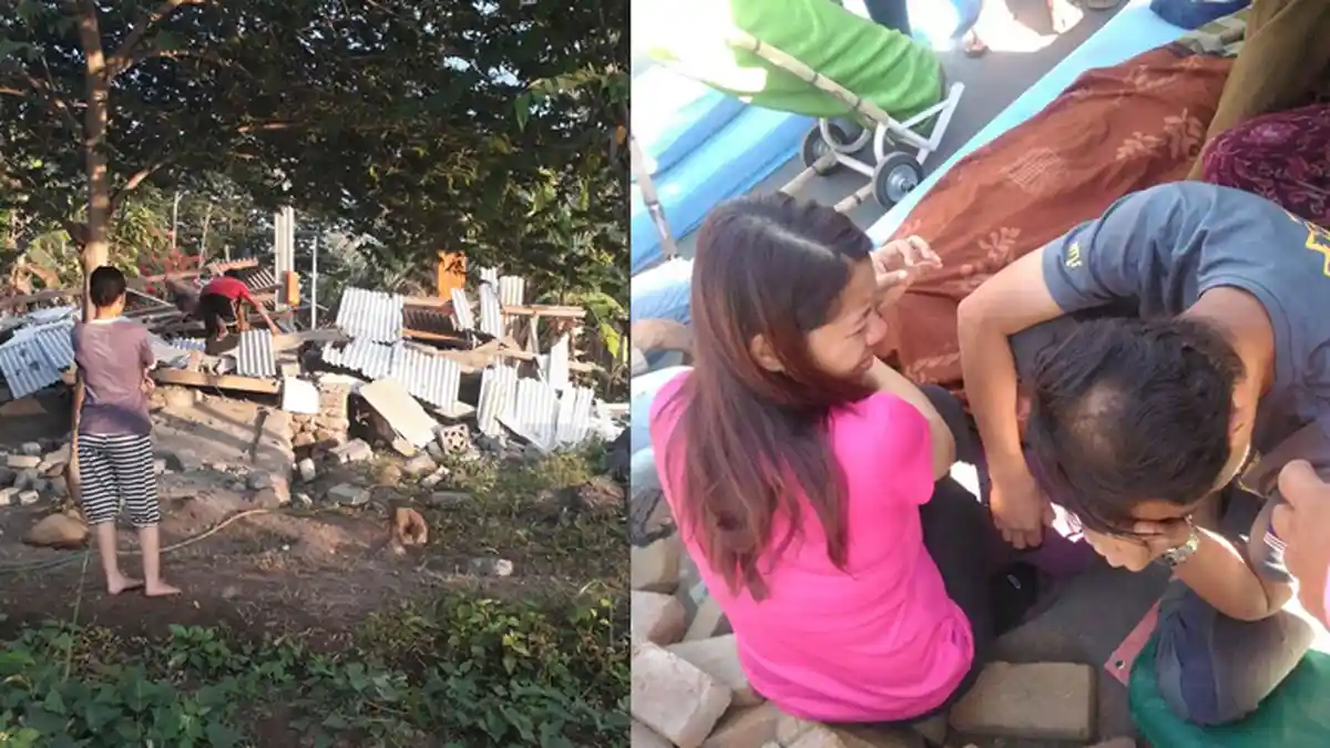 Potret Memilukan Gempa Lombok, dari Turis Berhamburan Keluar Hotel hingga Tangis Warga Pecah