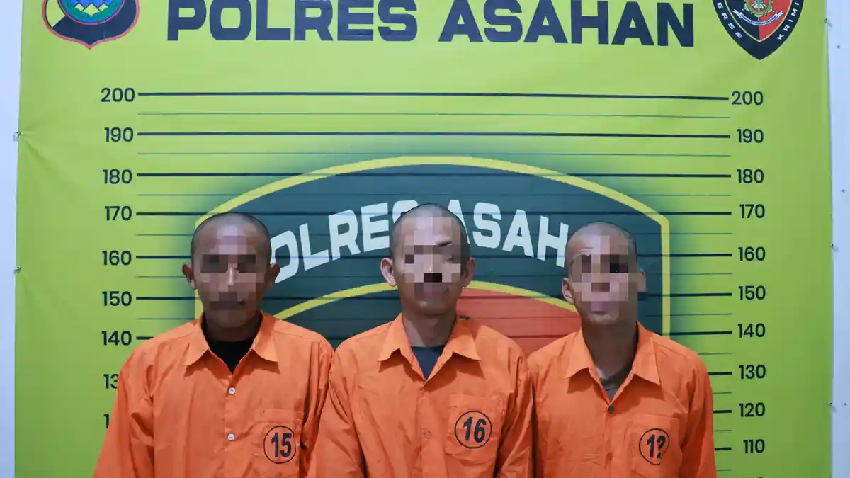 Polres Asahan Ungkap Kasus Penganiayaan Pelajar, Tiga Pelaku Geng Motor Diringkus