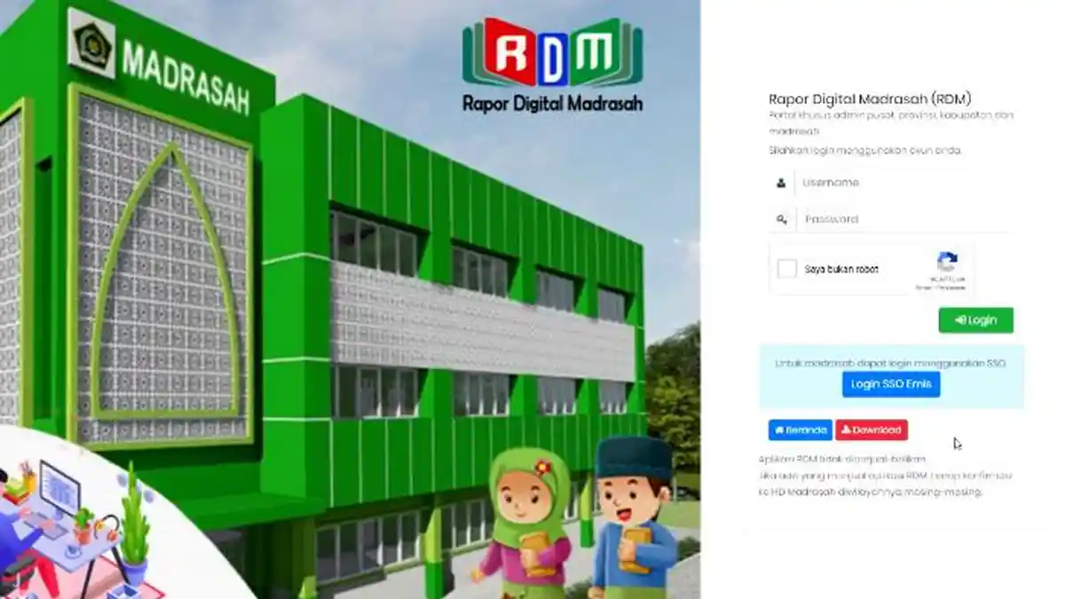 Cara Login RDM Rapor Digital Madrasah Kurikulum Merdeka Bagi Guru RA, MI, MTs, MA, dan MAK