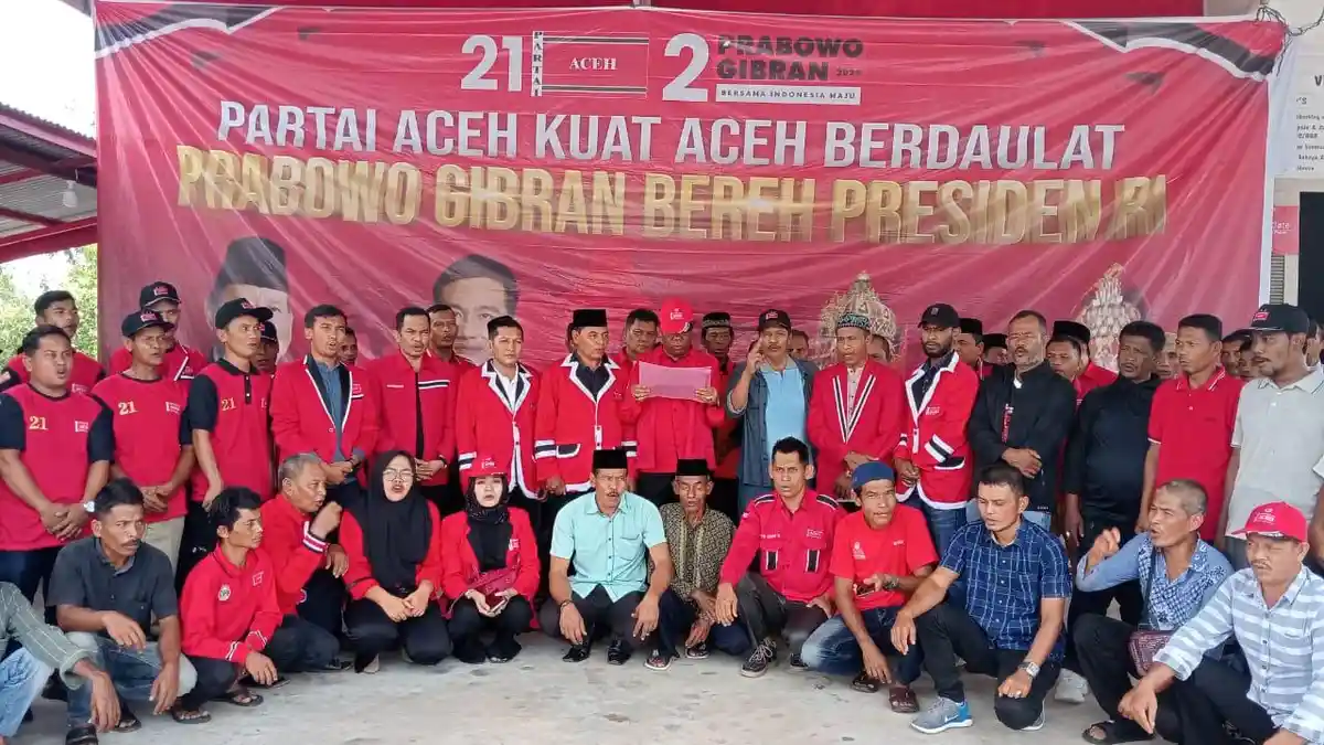 PA dan KPA di Nagan Raya Deklarasi Menangkan Prabowo-Gibran, Target Menang 100 Persen Suara