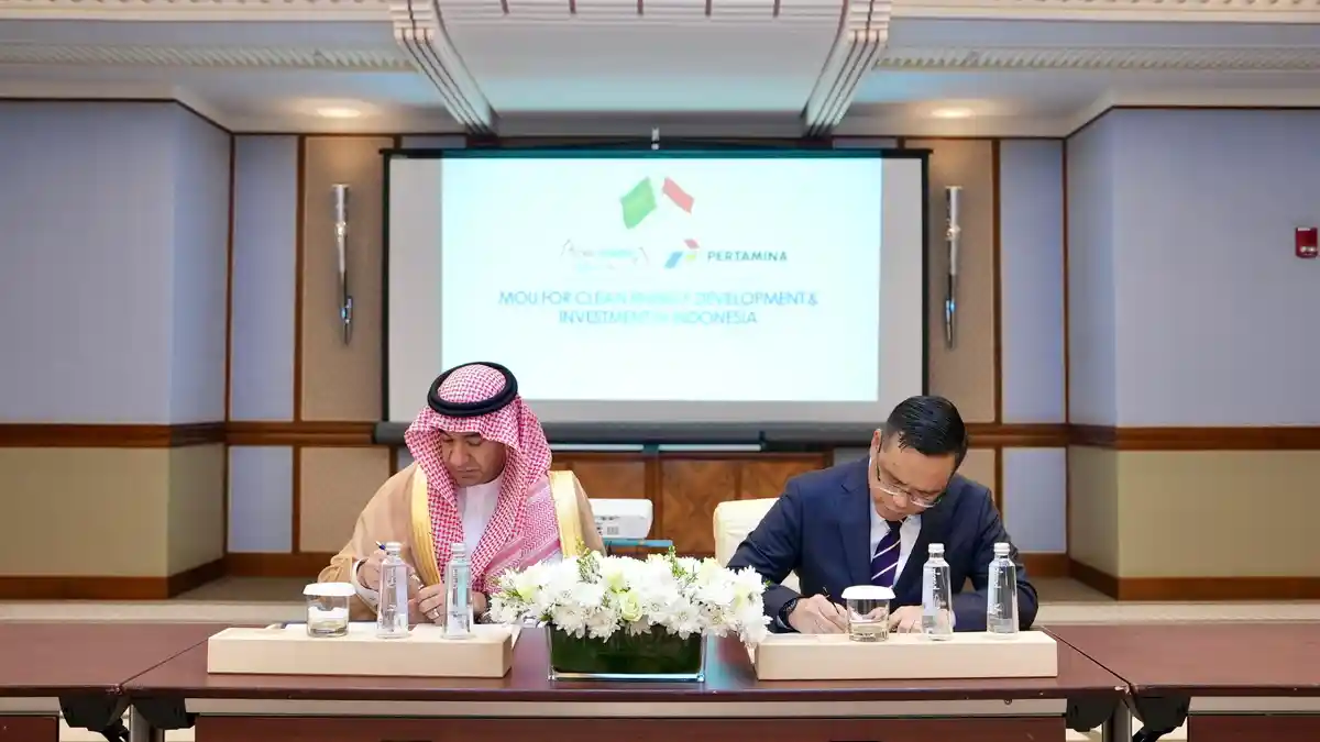 Pertamina dan ACWA Power Arab Saudi Jalin Kerja Sama Kembangkan Teknologi Energi Bersih Skala Global
