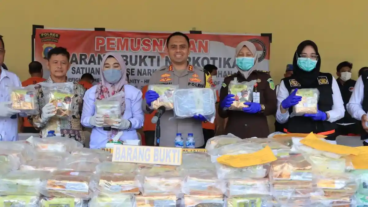 Kapolres Asahan Tegaskan Komitmen Perangi Narkoba, Ratusan Kg Sabu, Ekstasi, dan Ganja Dimusnahkan