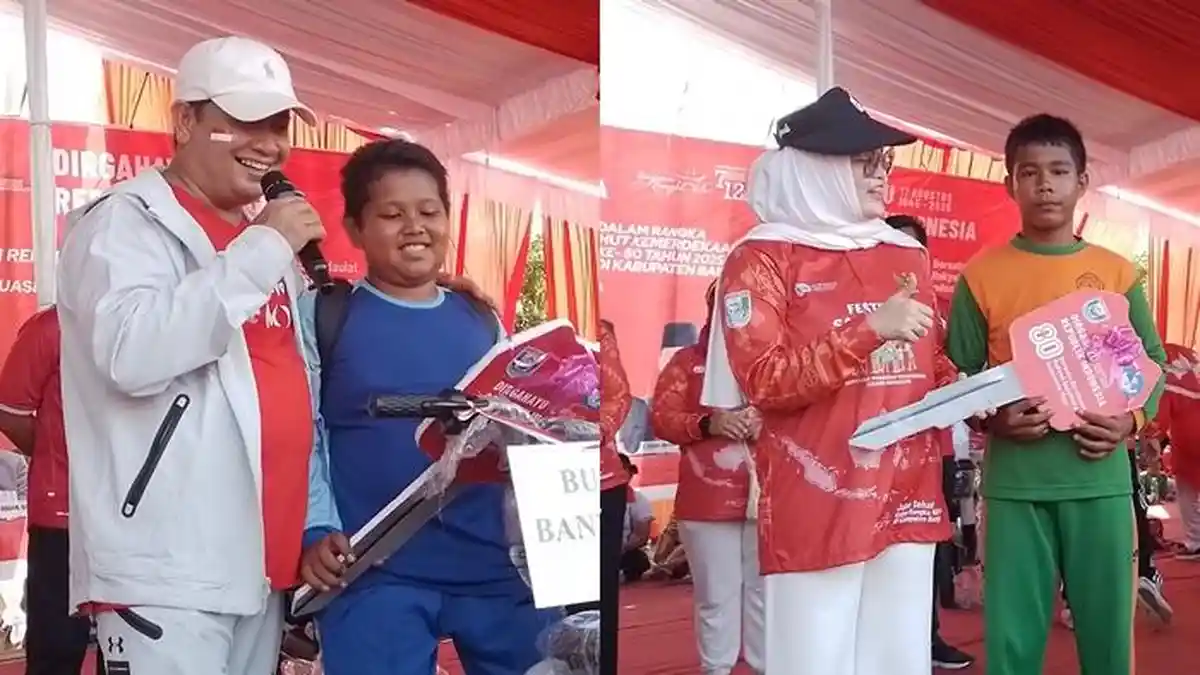2 Pelajar SMP di Banyuasin Ini Gugup, Ada Wajahnya yang Pucat saat Dipanggil Bupati dan Wabup