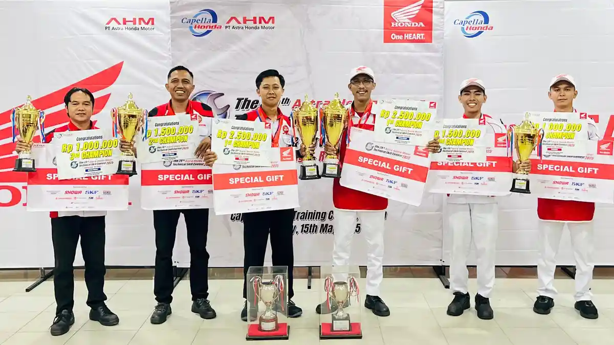 Lahirkan Juara, Capella Dinamik Gelar Adu Skill Teknisi dan Service Advisor Honda