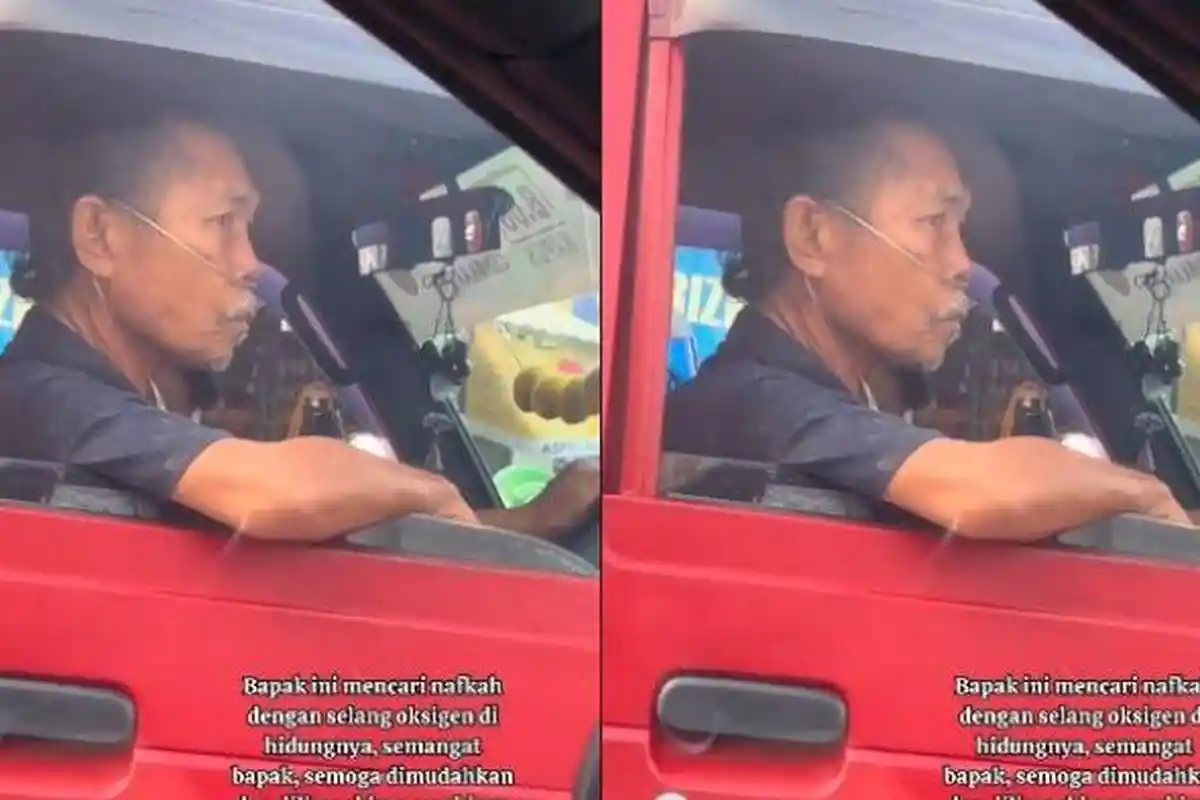 Viral Video Sopir Angkot Pakai Selang Oksigen saat Narik di Jakarta, Warganet Ingin Open Donasi