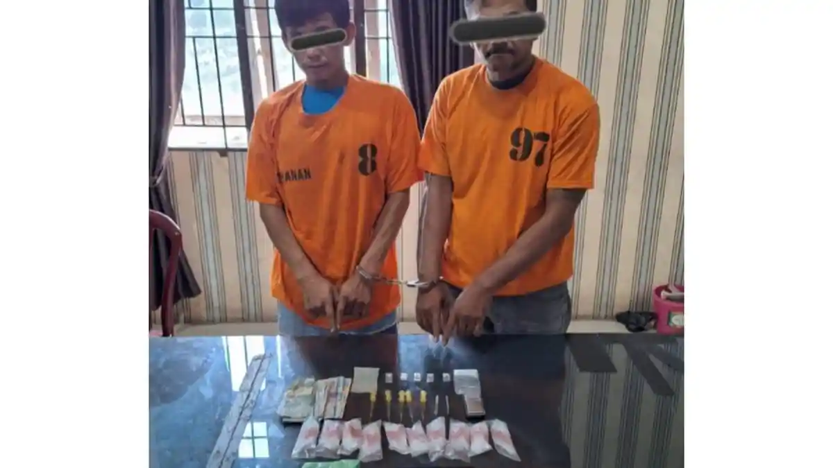 Diduga Sering Transaksi di Gubuk, Dua Pengedar Sabu Diciduk di Markasnya