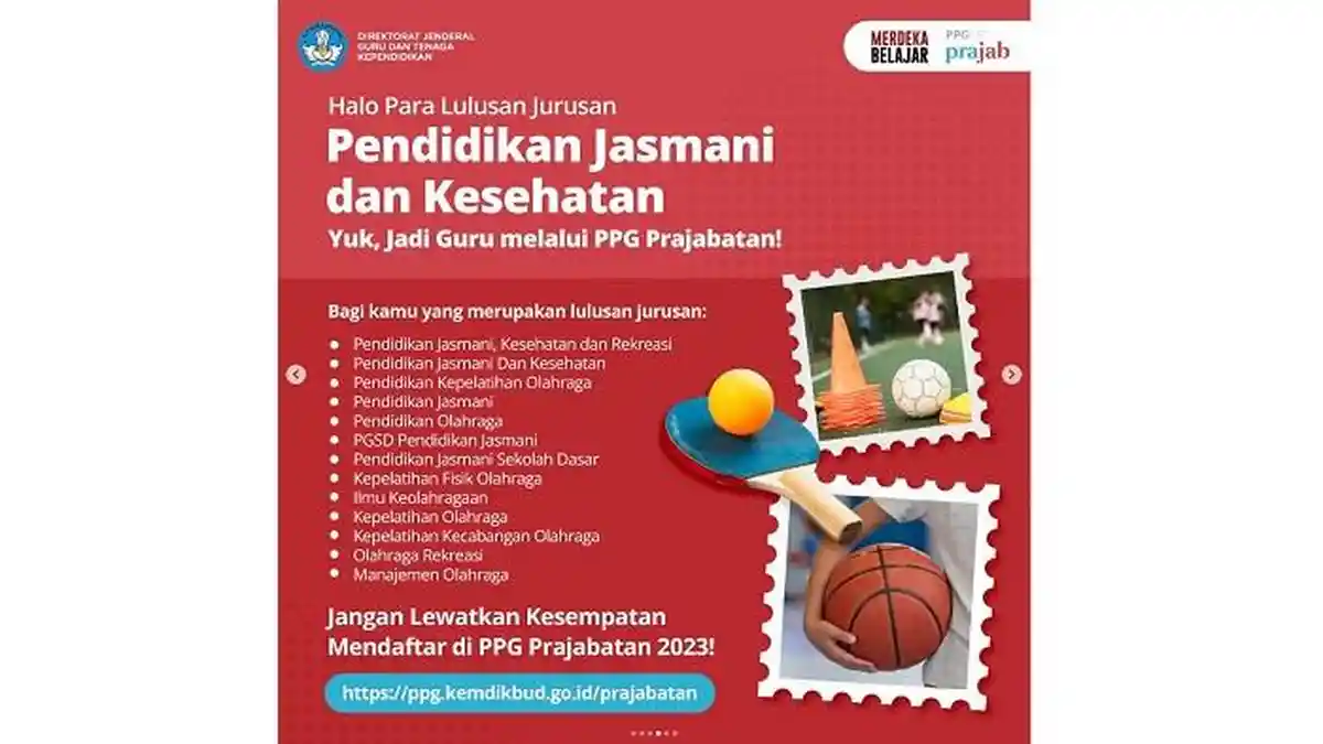 Linieritas Lulusan Pendidikan Jasmani dan Kesehatan untuk Daftar PPG Prajabatan Gelombang 2