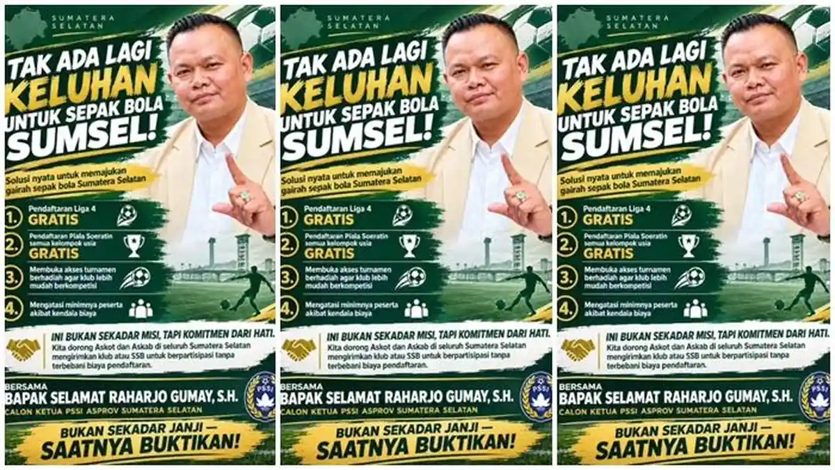 Bukan sekadar janji selamat Raharjo Gumay siapkan 4 program unggulan untuk sepak bola Sumsel
