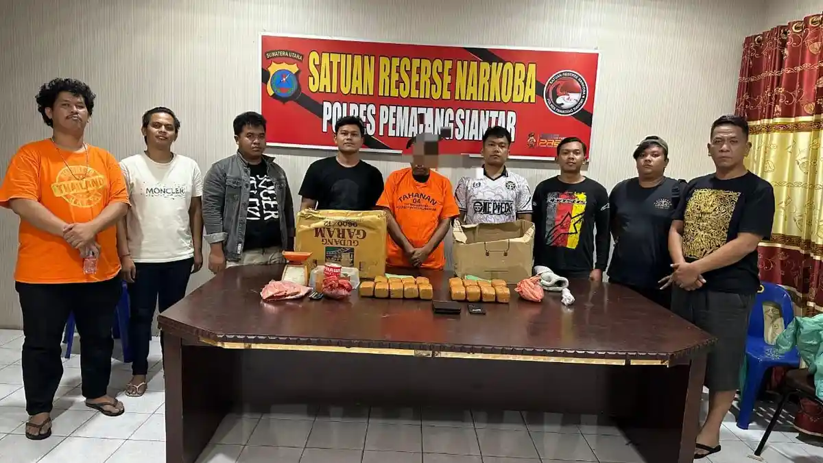 Polres Pematangsiantar Gagalkan Peredaran 7,27 Kilogram Ganja, Satu Pria Ditangkap