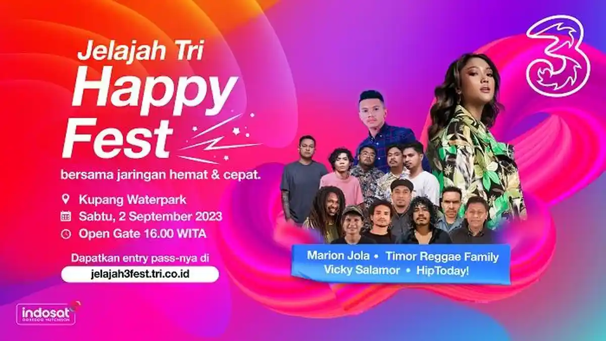 Hadir di Pulau Timor, Tri Ajak Warga Kupang Seru-seruan di Jelajah Tri Happy Fest