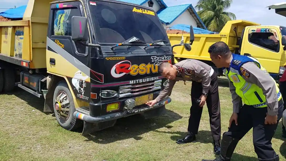 3 Truk Pengangkut Tanah Ditahan di Mapolres Pidie Jaya, Tak Lengkapi Dokumen Lengkap