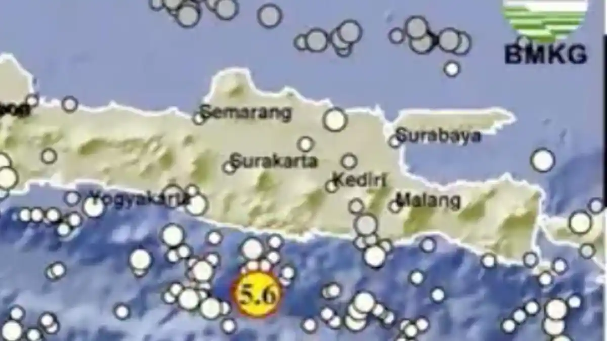 Gempa Bumi Terkini 5,6 SR Pacitan Jawa Timur Jatim Hari Ini, Pusat Gempa Barusan, Tak Ada Tsunami