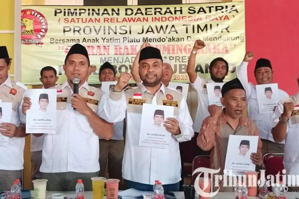 Jelang Putusan MK Soal Batas Usia, PD Satria Jatim Deklarasi Prabowo-Gibran di Pilpres 2024