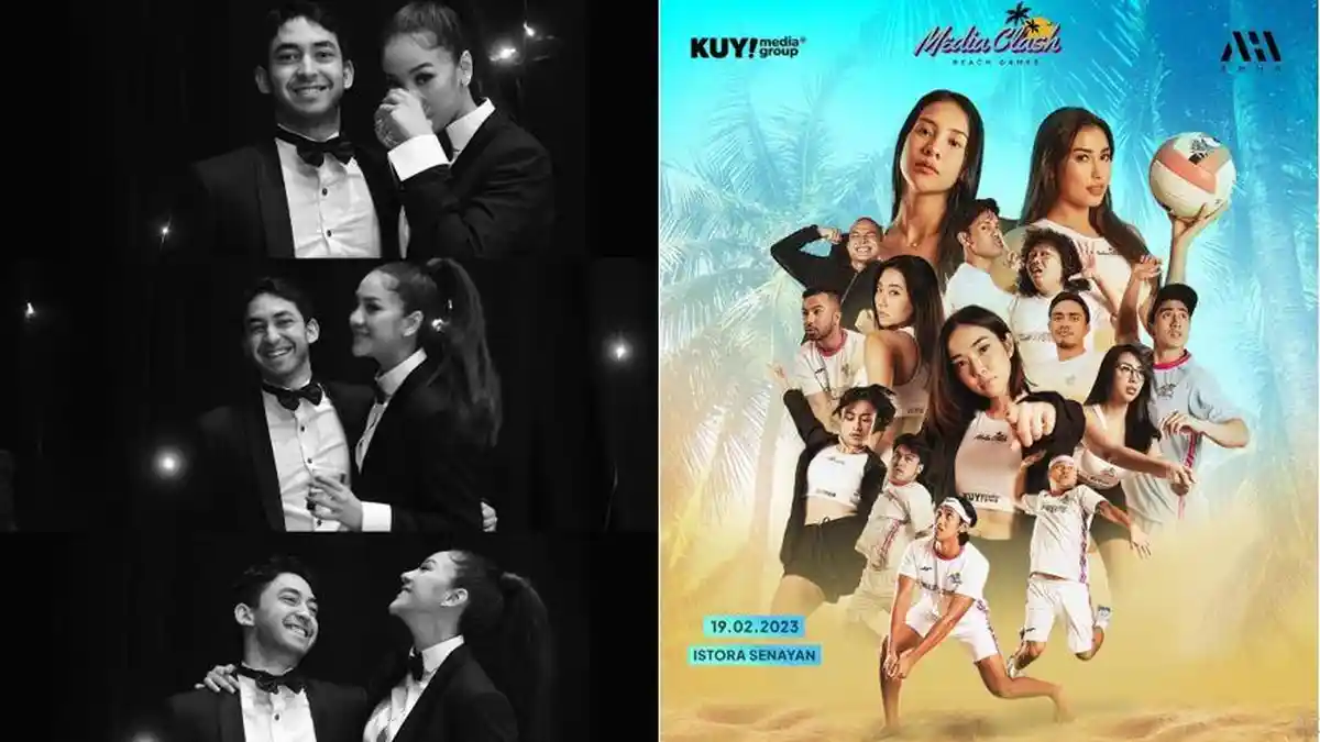 Anya Geraldine dan Nadif Zahiruddin Satu Tim di Pertandingan Voli Pantai