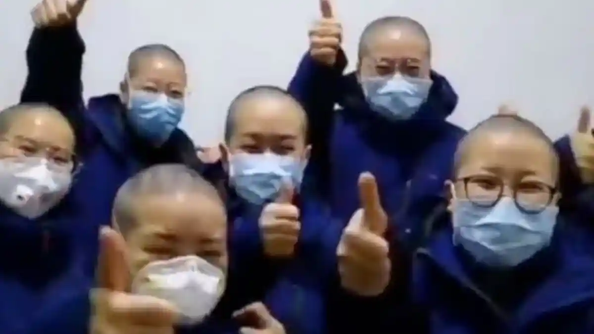 Tangani Pasien Virus Corona, Sejumlah Perawat Rela Pangkas Rambut hingga Gundul, Ini Alasannya