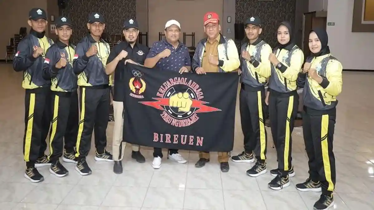 Atlet Tarung Derajat Bireuen Dilepas, Cabor Wushu Sumbang 3 Medali Emas dan 5 Perak di PORA XIV