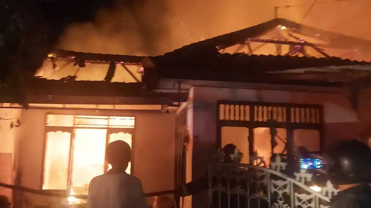 Rumah Diarta di Karangasem Hangus Dilahap Si Jago Merah