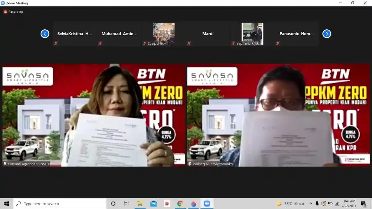 Genjot Kredit Properti, BTN Gandeng Pengembang Perumahan Savasa