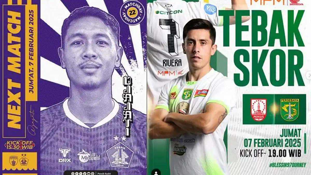 Jadwal Acara SCTV TRANS TV RCTI Indosiar NET TV Jumat 7 Februari 2025: Ada Laga Persik dan Persebaya