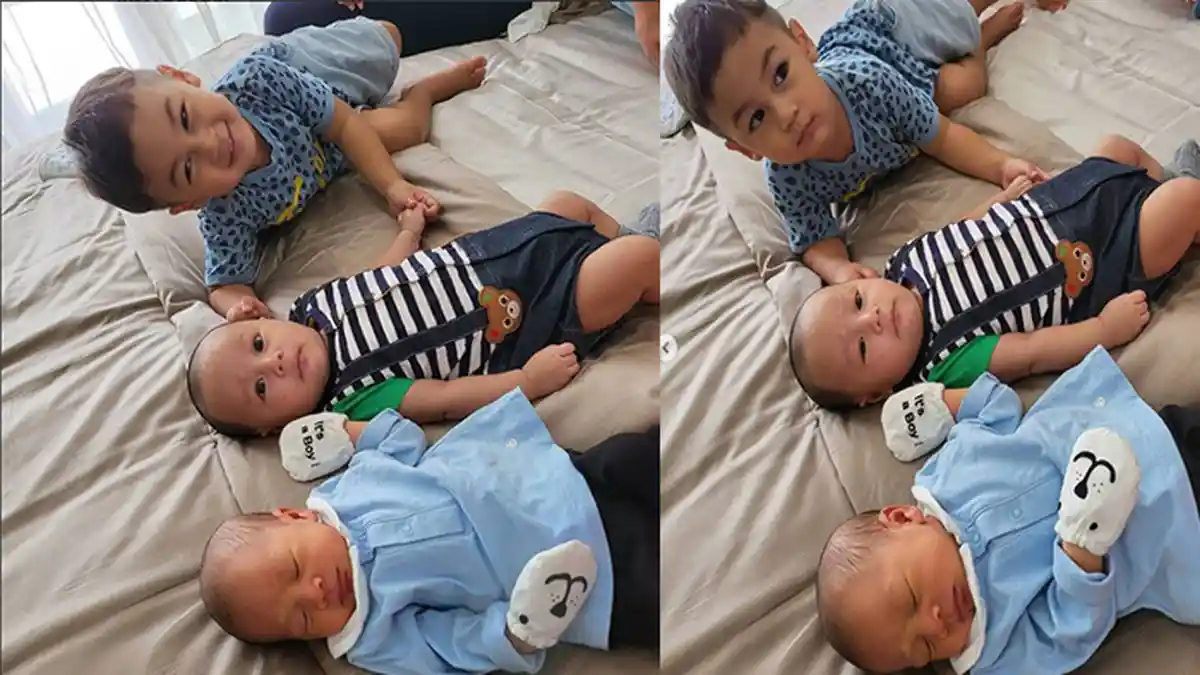 Anak Kedua Raffi Ahmad dan Baim Wong Tidur Bersama, Intip Momen Gemes Kenzo dan Rayyanza