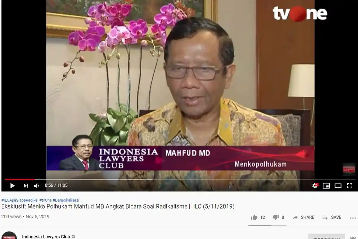 Di ILC, Mahfud MD Paparkan Teori Hak Asasi, Sebut Organisasi Punya Hak Batasi HAM Anggotanya