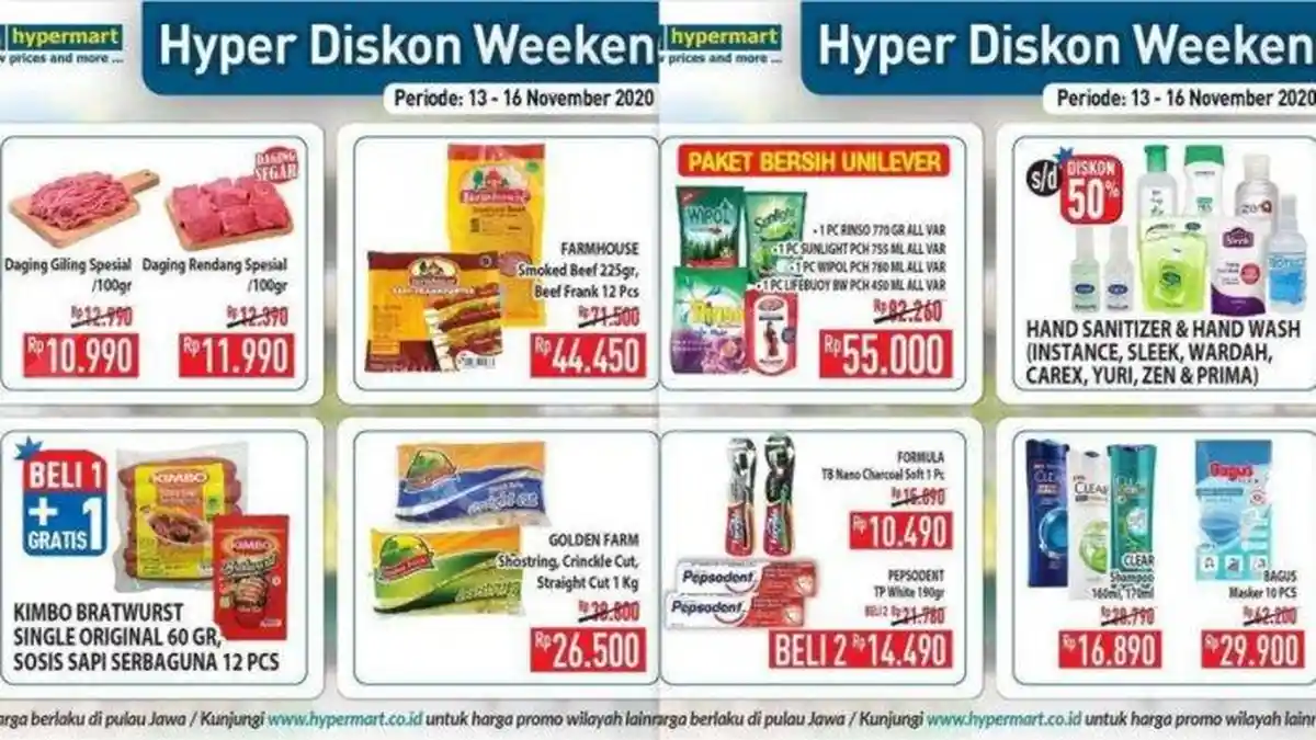 Info Katalog Promo Hypermart Hari Ini, 16 November 2020, Hand Sanitizer Diskon hingga 50 Persen