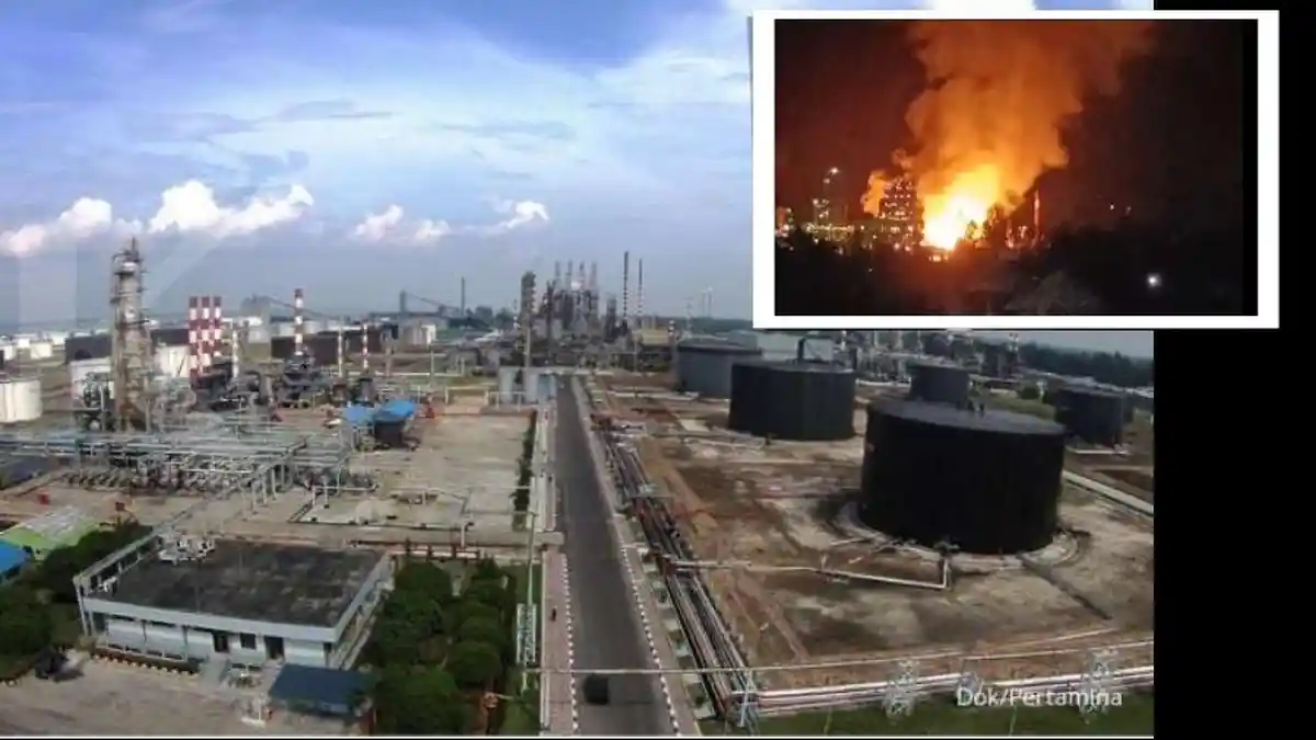 Blaaar, Kebakaran Kilang Minyak Pertamina di Dumai Riau dan Ledakan