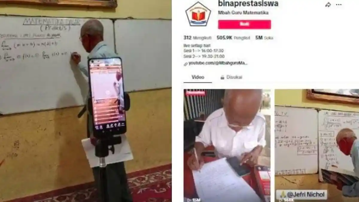 Sosok Melan Achmad, Mbah Guru Matematika Viral di TikTok, Usia Senja Bukan Halangan