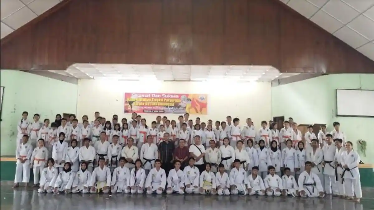 100 Karateka Ikuti Ujian Kenaikan Tingkat Karate Do Tako Medan