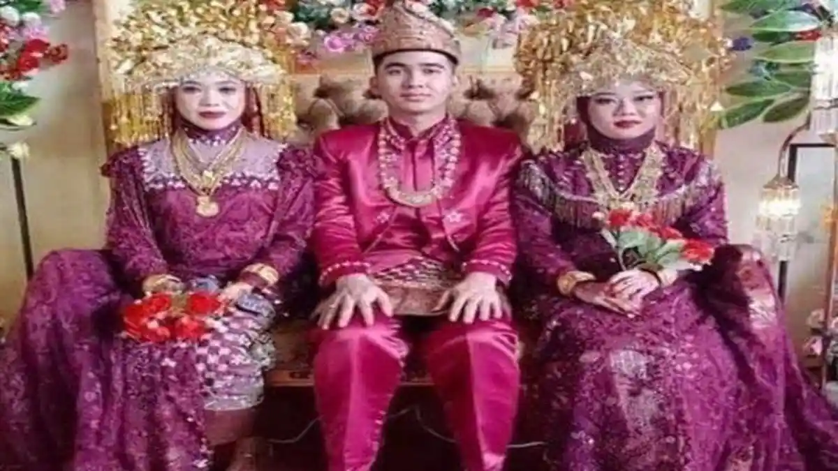 Viral Cinta Segitiga Berujung Pelaminan, Pria Bujangan Nikahi 2 Wanita Sekaligus