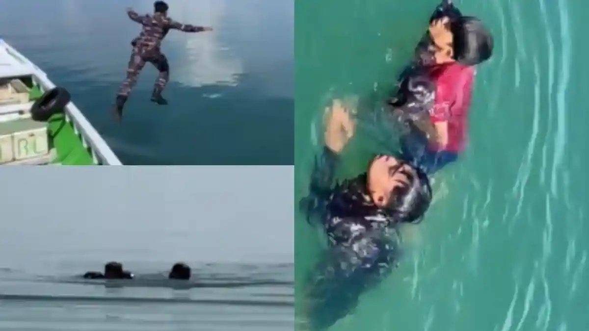 Aksi Heroik Prajurit Lantamal VI Makassar KLS Zulkifli Loncat ke Laut Selamatkan Nelayan
