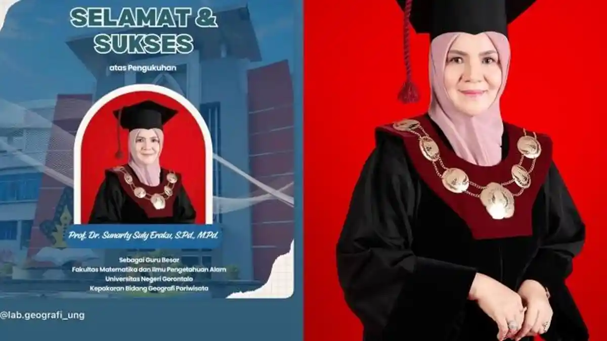 Sunarty Eraku Dikukuhkan Jadi Guru Besar, Dorong Geografi Pariwisata Berbasis Kearifan Lokal