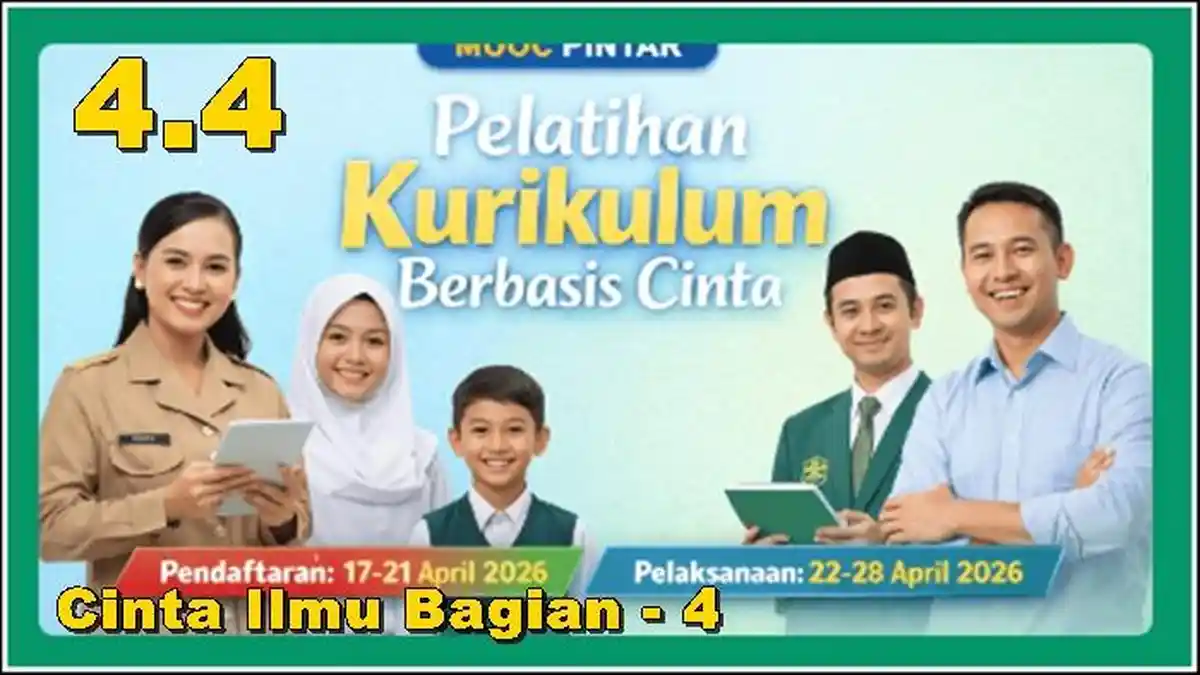 Kunci Jawaban Pelatihan pada Modul 4.4 Cinta Ilmu Bagian 4, KBC di Pintar Kemenag 2026