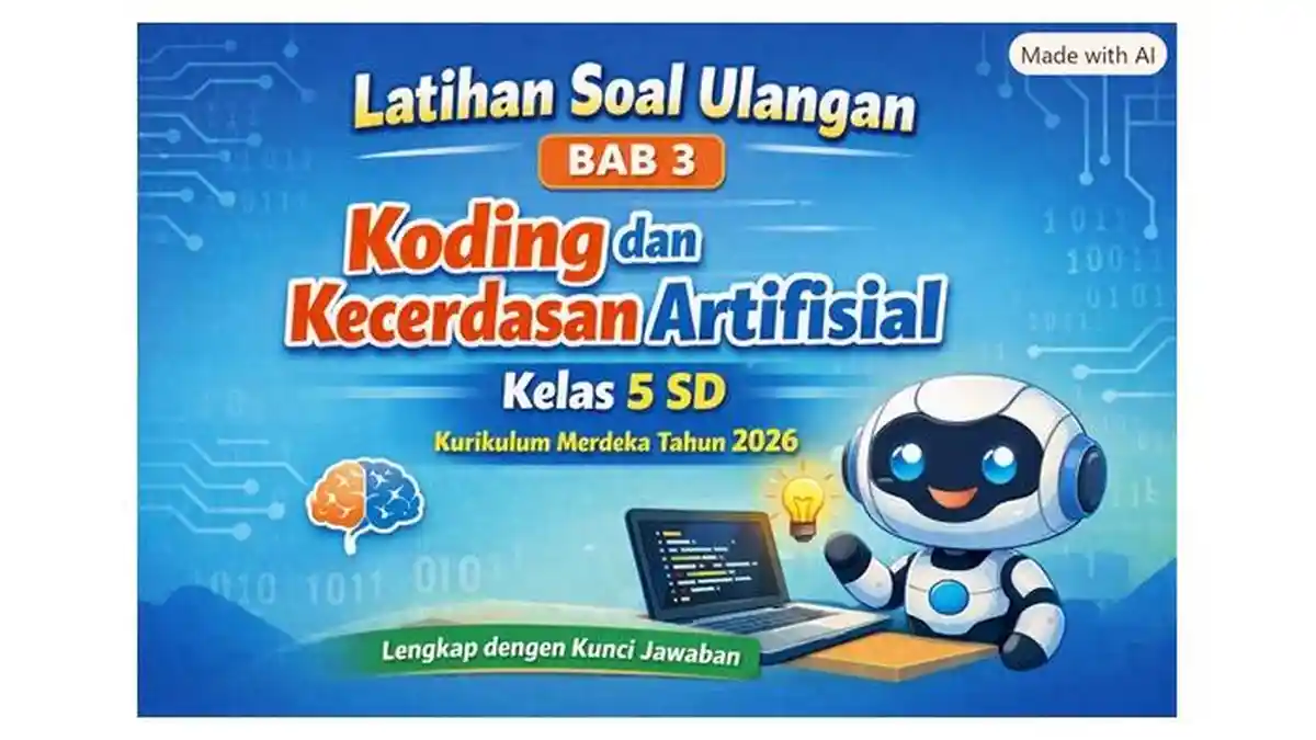 Latihan Soal Ulangan BAB 3 Koding dan Kecerdasan Artifisial Kelas 5 SD ...