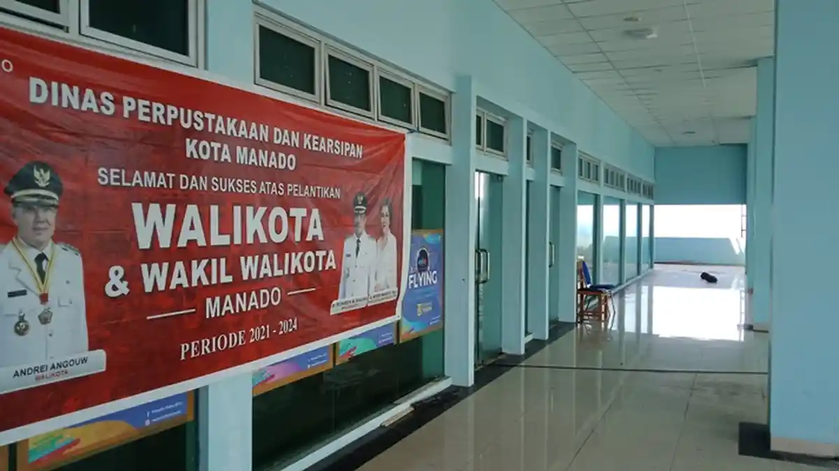 Begini Kondisi Gedung Perpustakaan Kota Manado, Sepi Hingga Tak Terawat