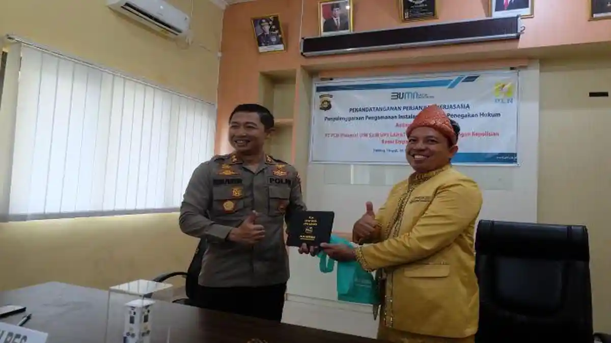 PLN UP3 Lahat ULP Tebing Tinggi Jalin Kerjasama dengan Kepolisian Resor Empat Lawang