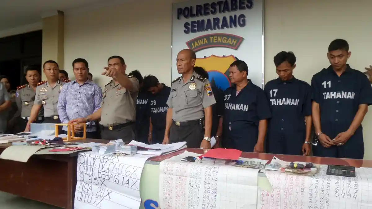 Dua Malam, Polisi Ringkus Tujuh Pelaku Judi di Semarang