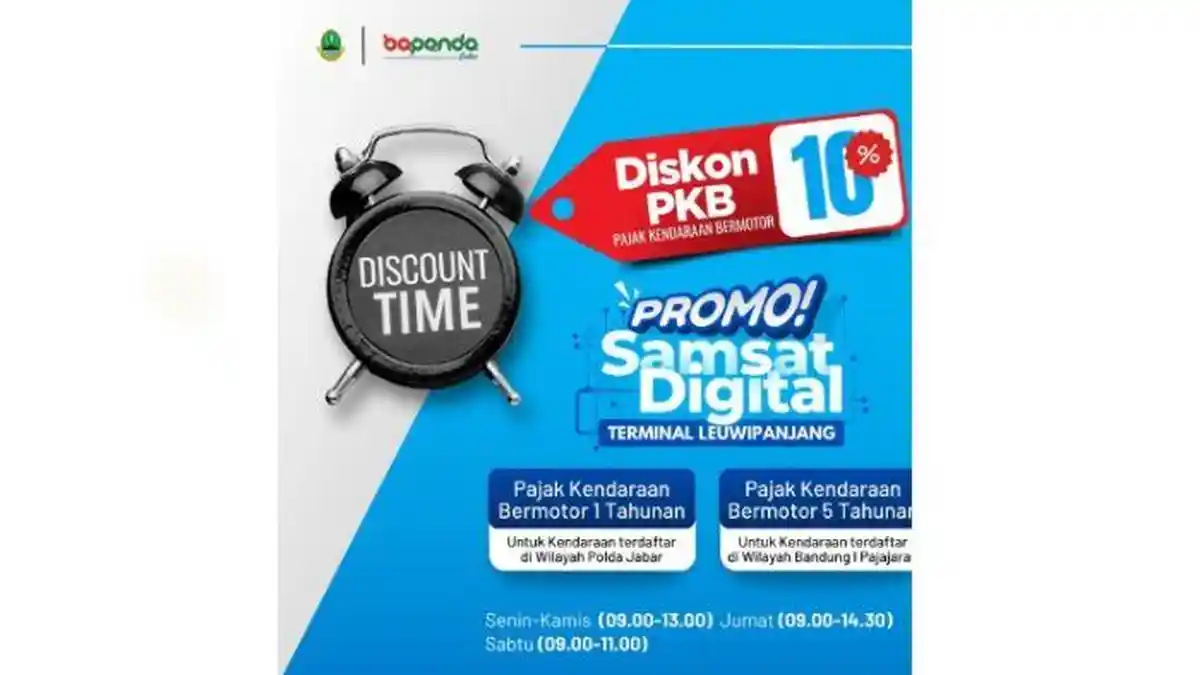 Daftar Diskon Pajak Kendaraan Bermotor Bulan Agustus 2024 di Jawa Barat, Ini Cara dan Syaratnya