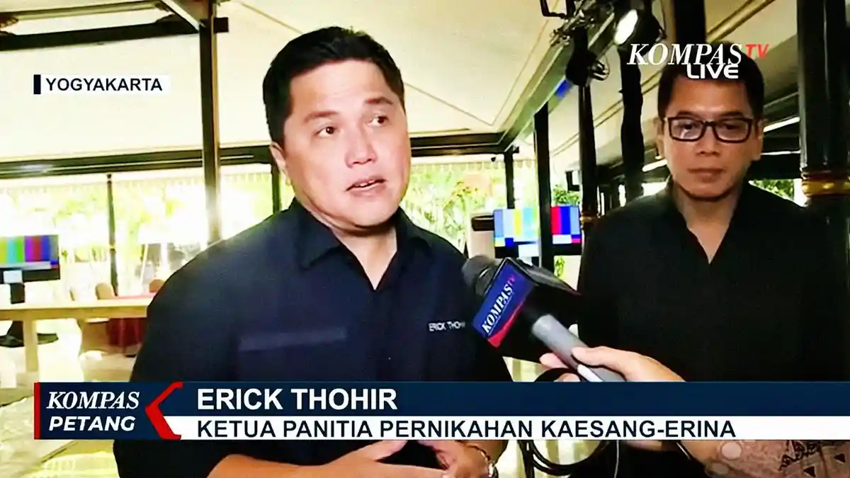 Curhat, Erick Thohir Sebut Panitia Pernikahan Kaesang dan Erina Butuh Healing Nonton Bola