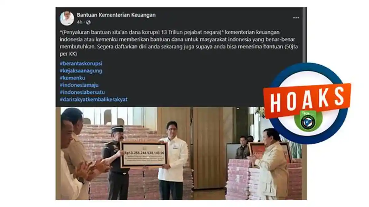 CEK FAKTA Bantuan Dana Rp 50 Juta per Keluarga dari Kemenkeu - Tribunpekanbaru.com