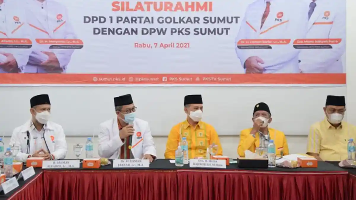 Dikunjungi Pengurus Golkar, PKS Sumut Ungkap Siap Bekerjasama Meski Beda Warna
